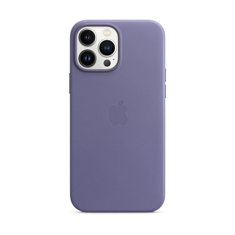 Чехол-накладка Apple MagSafe для iPhone 13 Pro Max, кожа, сиреневая глициния