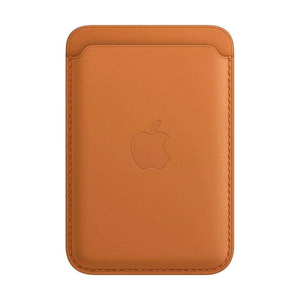 Чехол-бумажник Apple MagSafe, цвет: золотистая охра, кожа