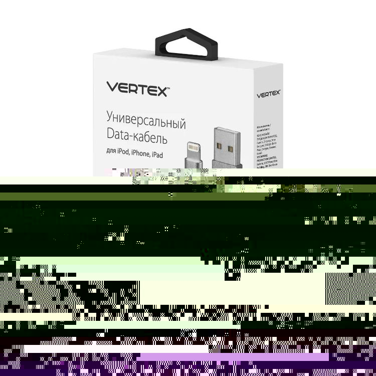 Кабель Vertex Lightning/USB 1м, белый - 1