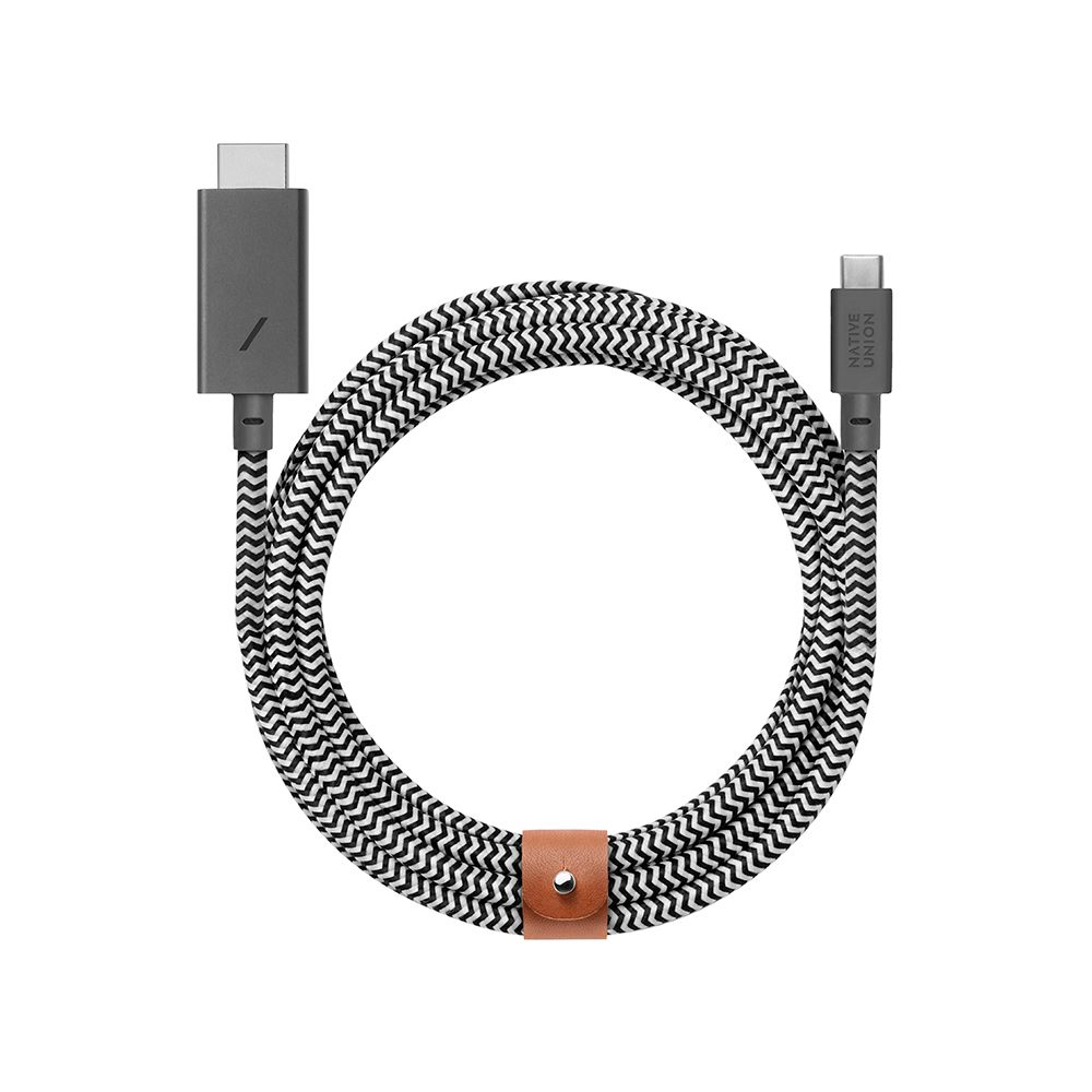 

Кабель Native Union BELT HDMI USB-C - HDMI USB-C / HDMI, 3м, зебра