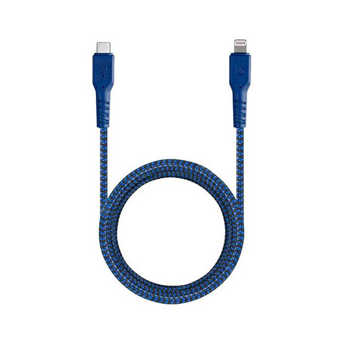 Кабель EnergEA FibraTough Lightning/USB-C 1.5м, синий— фото №0